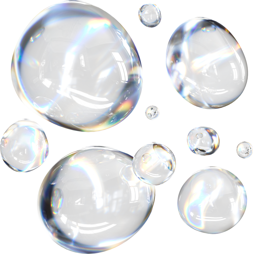 3D Soap bubble abstract shapes